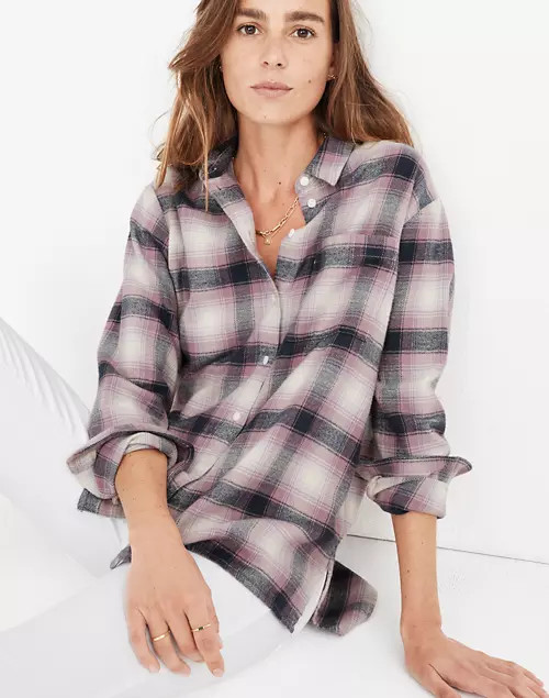 Flannel Oversized Ex-Boyfriend Shirt in Lenore Plaid | Madewell