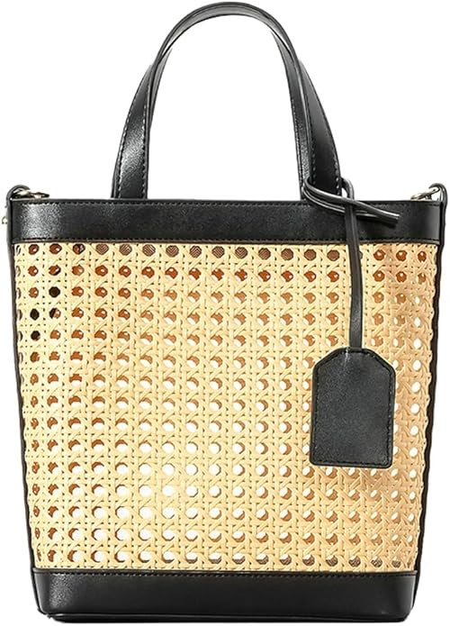 Women Rattan Straw Tote Bags Summer Beach Shoulder Purse and Handbags Summer Woven Crossbody Bag ... | Amazon (US)