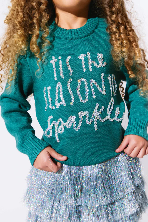 Tis The Season to Sparkle Crystal Sweater | Lola + The Boys
