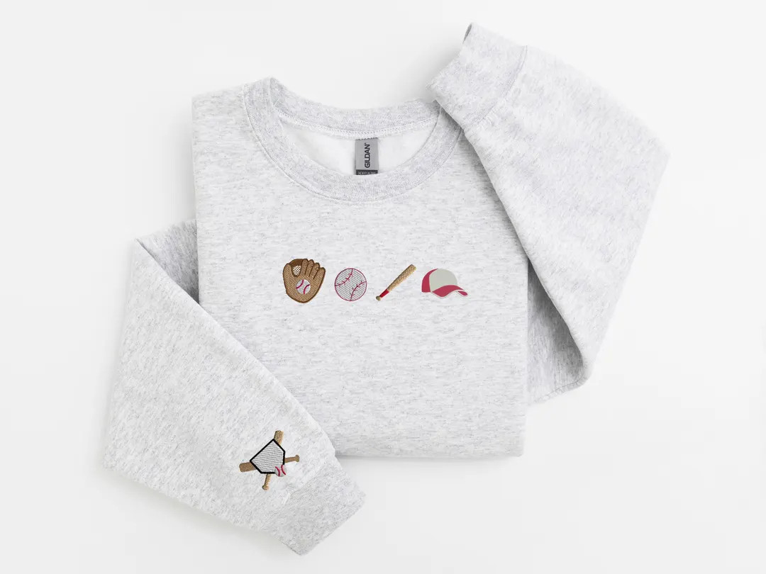 Embroidered Baseball Sweatshirt, Baseball Mom Crewneck, Sports Mama Shirt, Sport Mom, Baseball Gi... | Etsy (US)