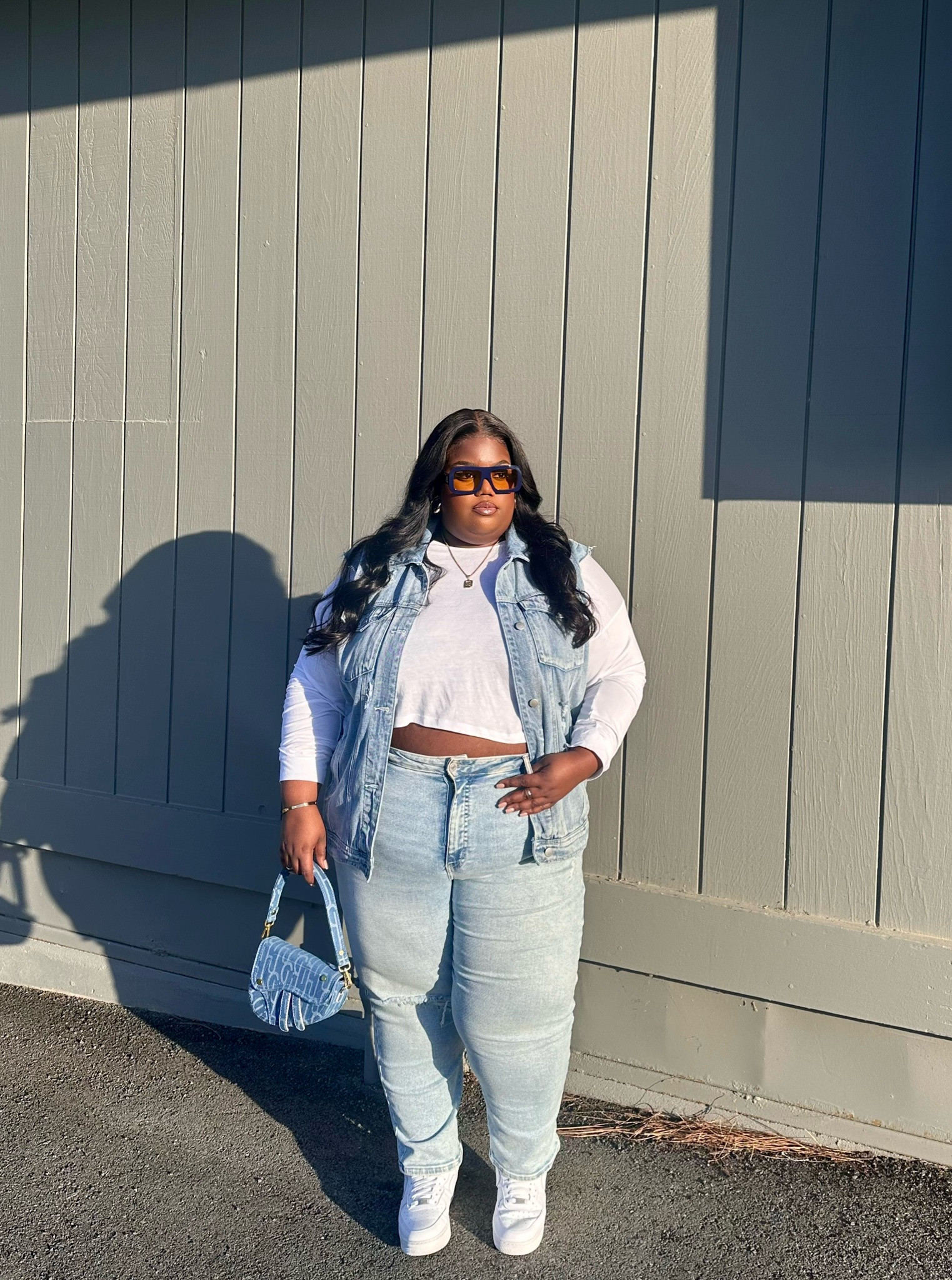 Spring outfit inspo
Shades are from Lorvae “unbothered denim"
Vest is from Fashion Nova “Mellow Wood Ripped Boyfriend Vest”

#LTKplussize #LTKSeasonal #LTKmidsize