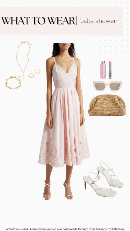 What to wear to a baby shower
Baby shower dress
Pink spring dress 