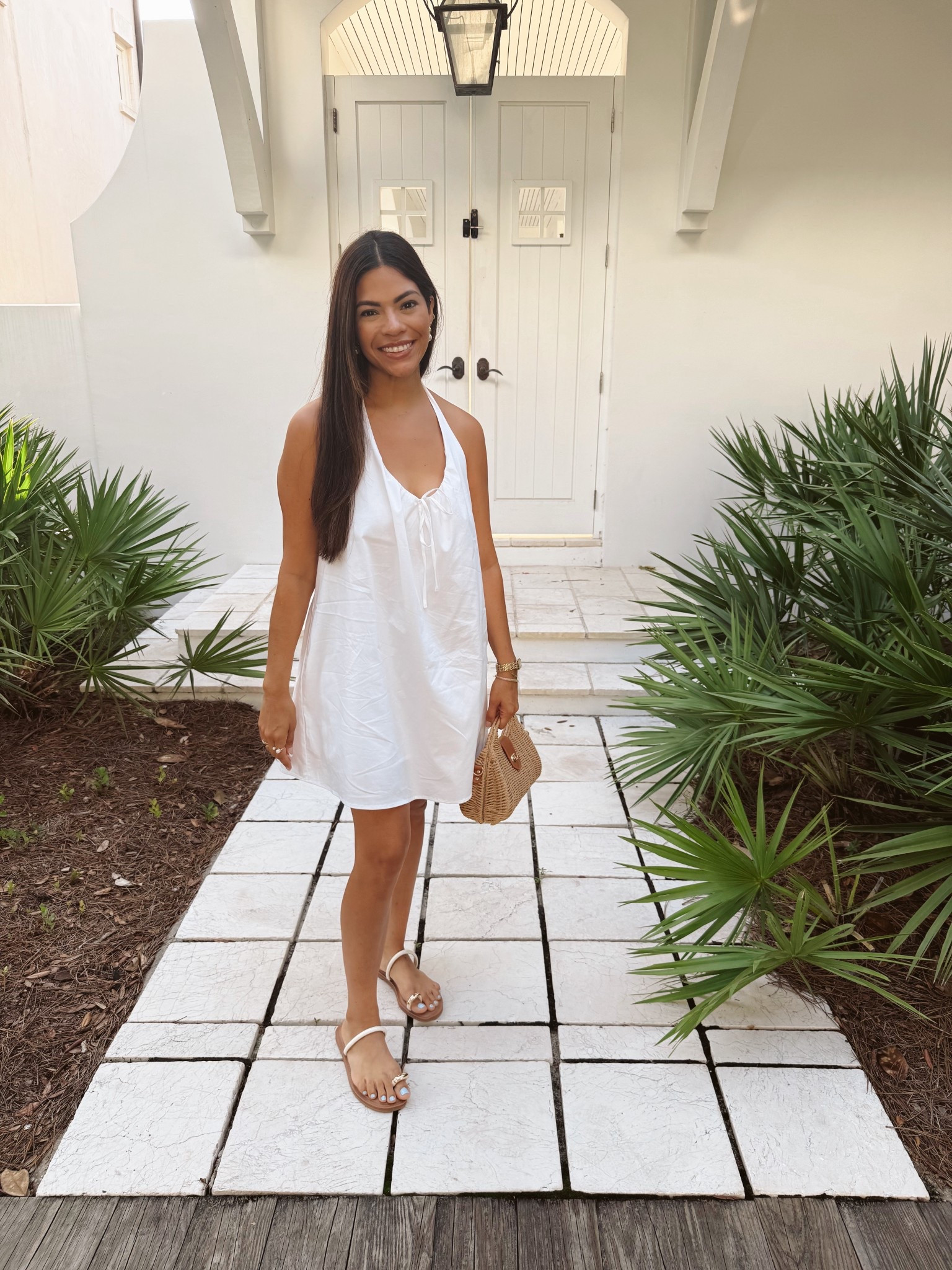 White halter dress, loved it so much for a casual night out at my bachelorette 

#LTKTravel #LTKFindsUnder50 #LTKWedding