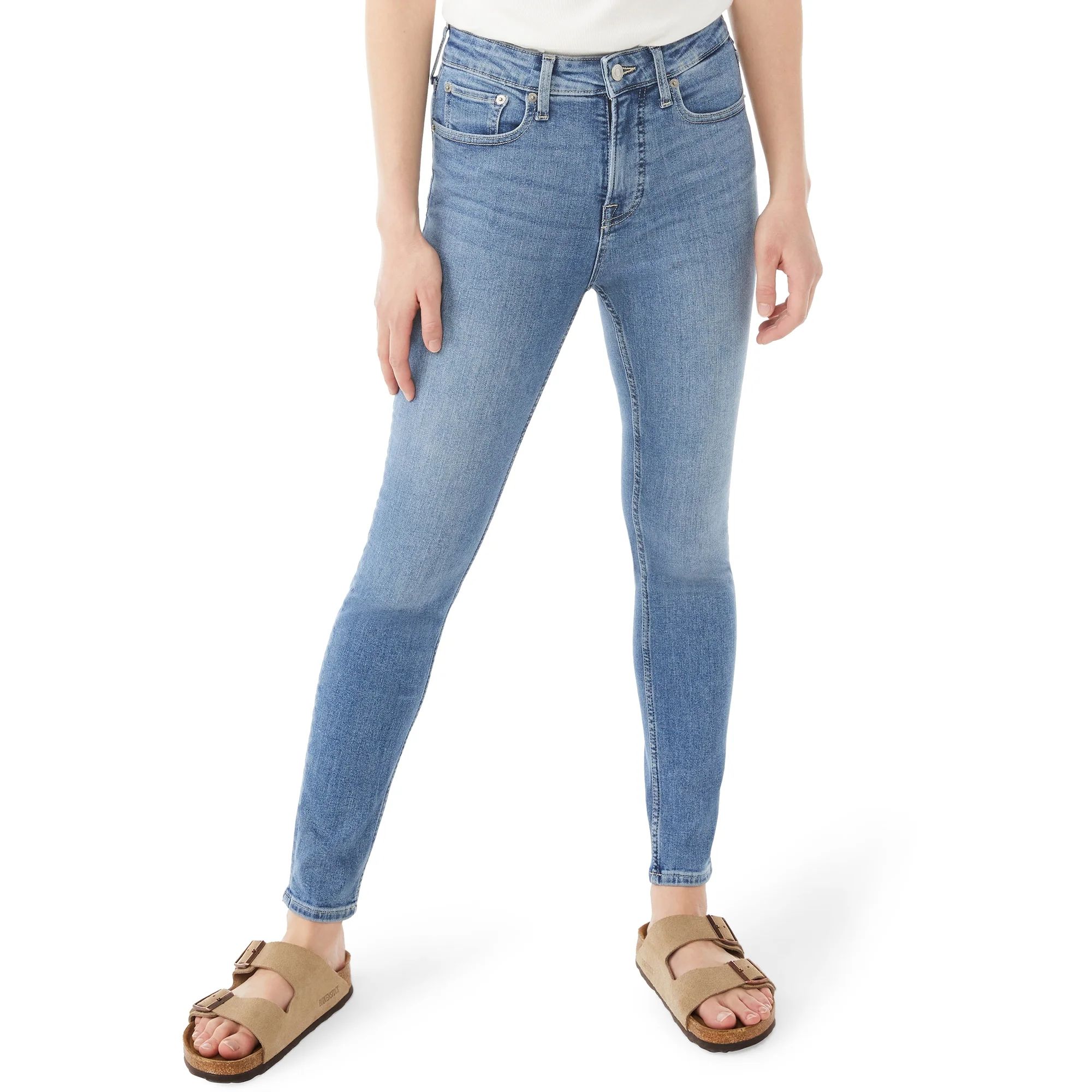 Free Assembly Essential High Rise Skinny Jean Women's | Walmart (US)