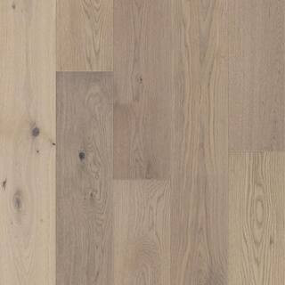 Prefinished Dune Oak 1/2 in. T x 7.4 in. W Tongue and Groove Brushed Engineered Hardwood Flooring (28.06 sq. ft. / case) | The Home Depot