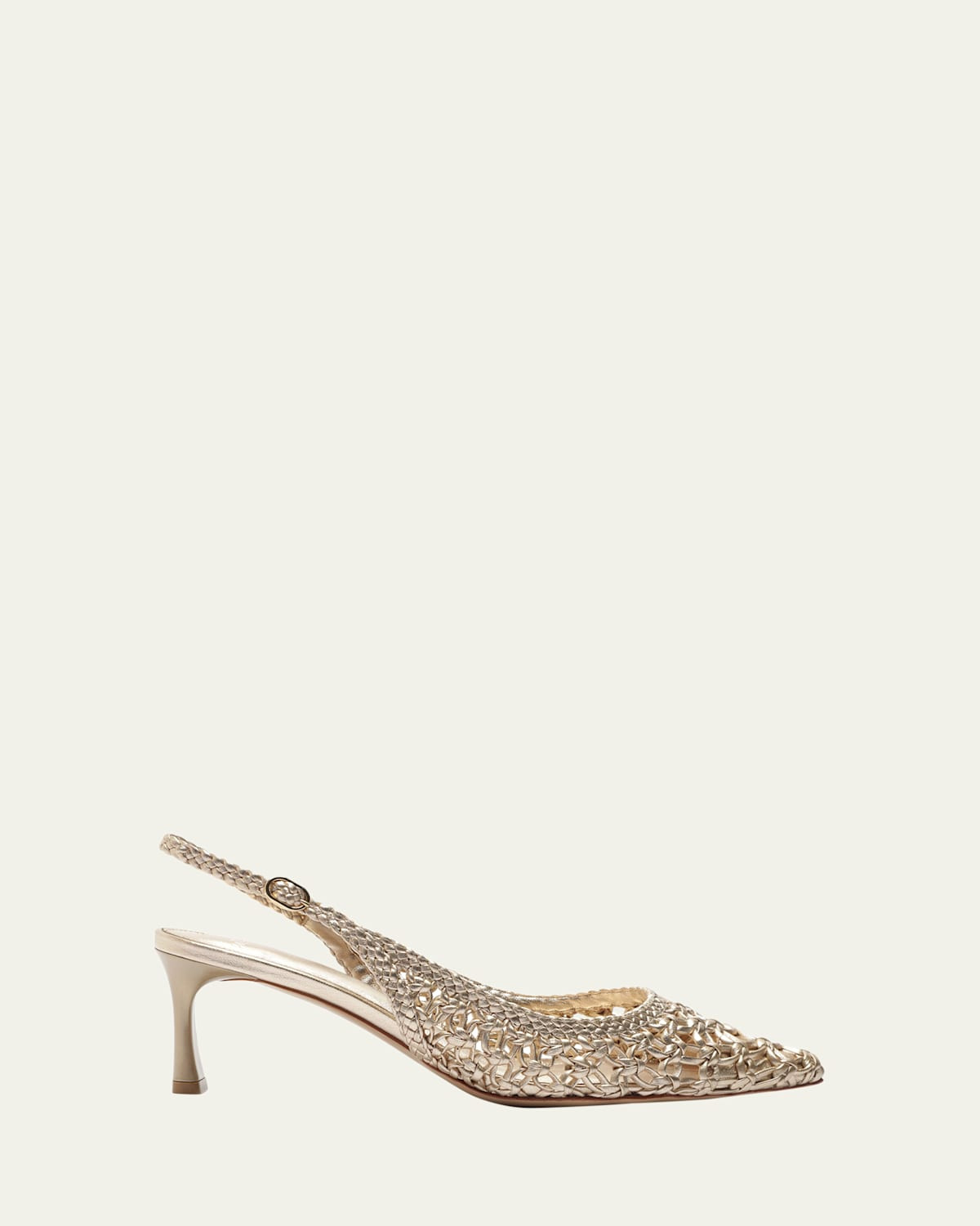 Jane Metallic Woven Leather Slingback Pumps | Bergdorf Goodman