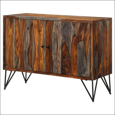 Komomo Grey 1-Adjustable Shelf Accent Cabinet, Perfect For Modern And Organic Aesthetic With Flexible Storage Solutions | Wayfair North America