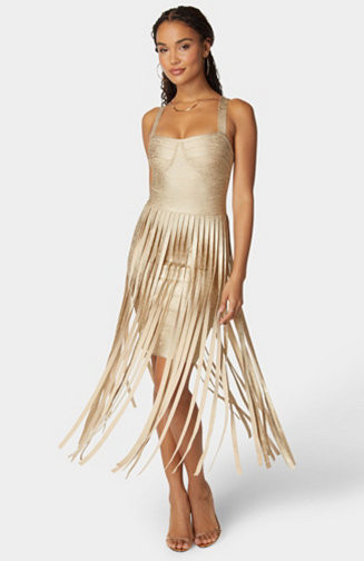 Women's Bandage Fringe Maxi Dress | Macy's