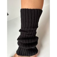 Handmade Leg Warmers, Black Colour Pattern, Knitted Footless Warmer For Women, Premium Quality | Etsy (US)