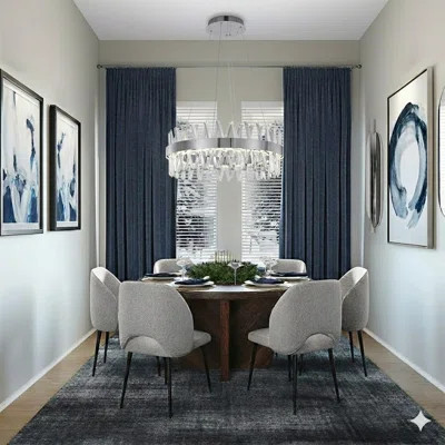 Modern LED Round Chrome Crystal Chandelier | Wayfair North America