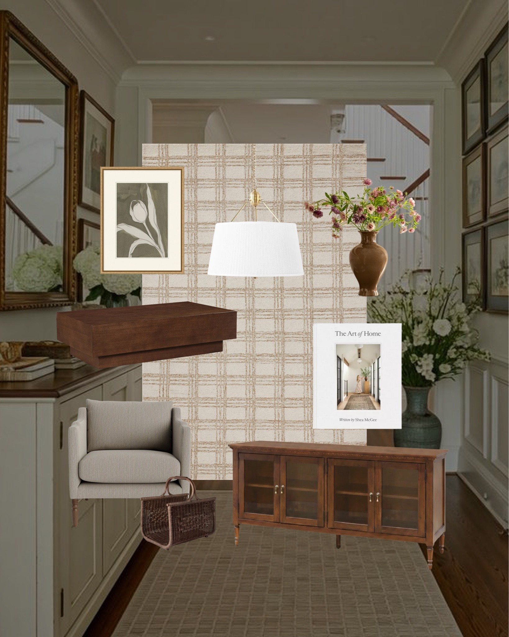 The entryway is the first little glimpse into the rest of your home, and I love when it feels just as considered as the rooms beyond it.

A dark wood cabinet for storage, a comfortable chair, softly patterned wallpaper, and a few meaningful finishing touches create a space that's both welcoming and practical.

All linked here 🤍 #LTKhome