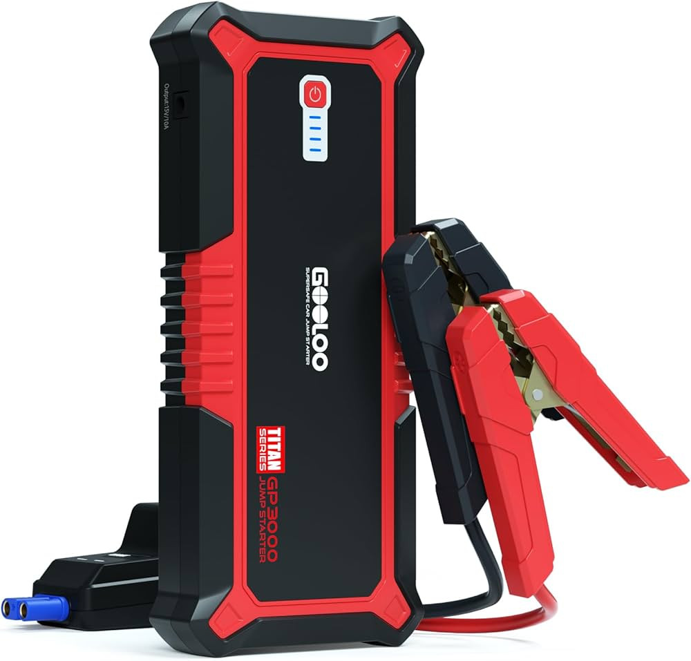 GOOLOO Upgraded GP3000 Jump Starter 3000A Peak Car Starter (Up to 9L Gas or 7L Diesel Engine) 12V... | Amazon (US)