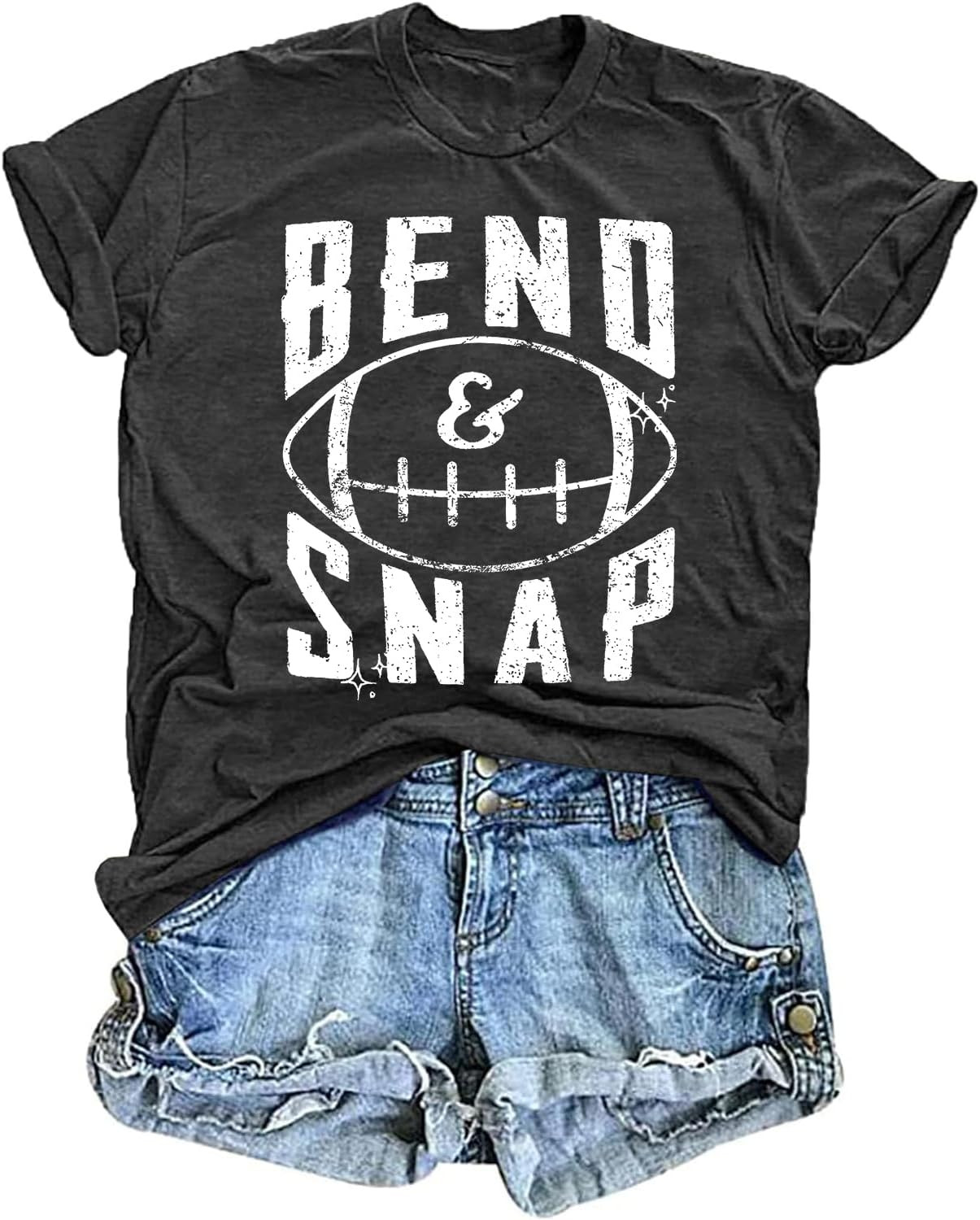Bend Snap Football Shirts for Women Football Game Day Tshirt | Amazon (US)