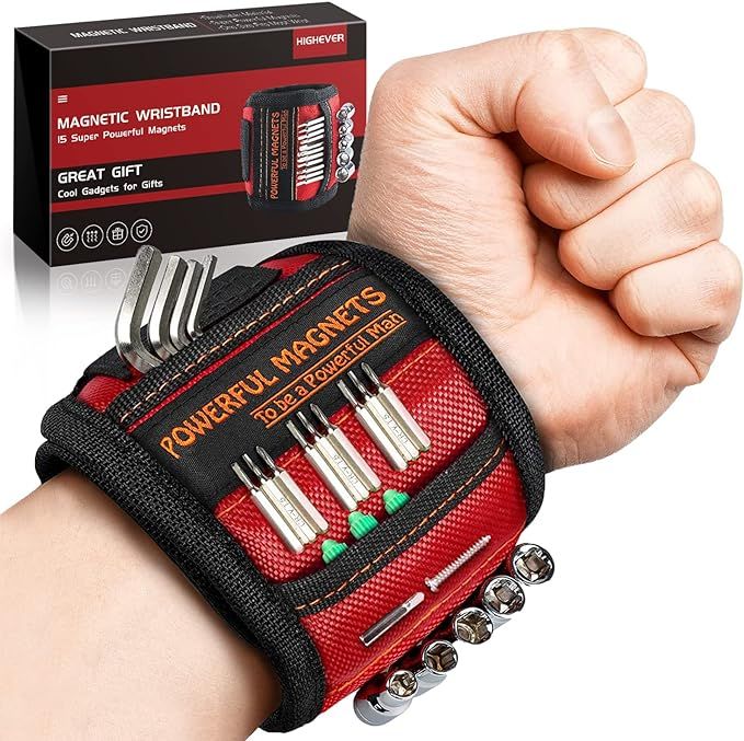 Father's Day Gifts for Dad from Daughter Son, Magnetic Wristband Tool Belt for Holding Screws Nai... | Amazon (US)