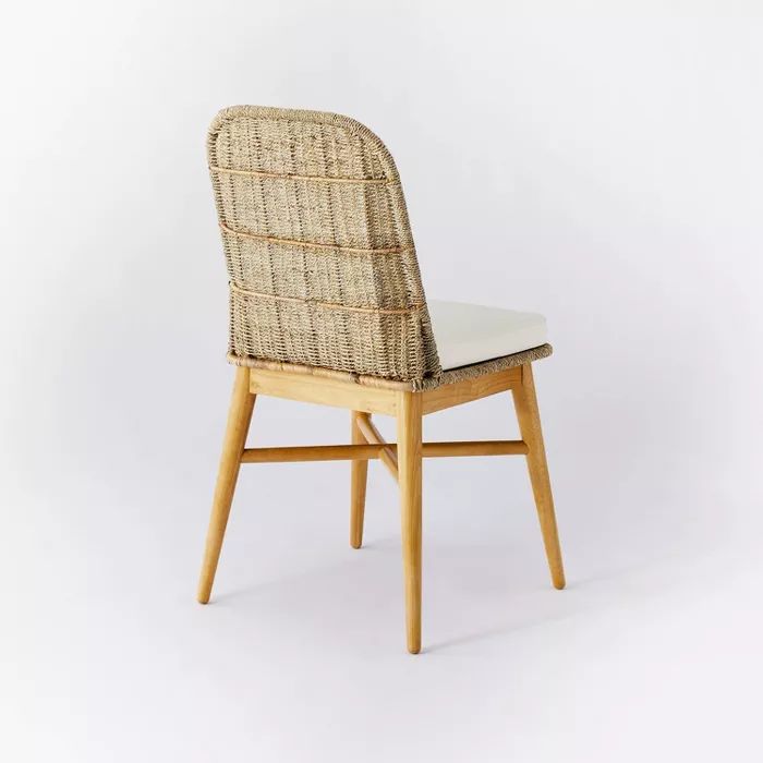Juniper Woven Dining Chair with Cushion Natural - Threshold™ designed with Studio McGee | Target