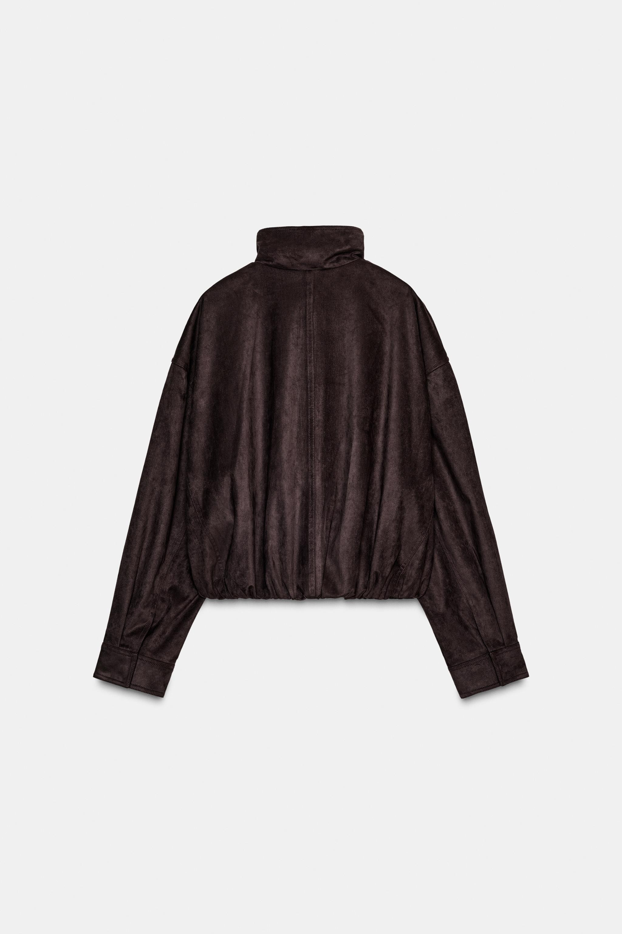FAUX SUEDE BOMBER JACKET | Zara UK