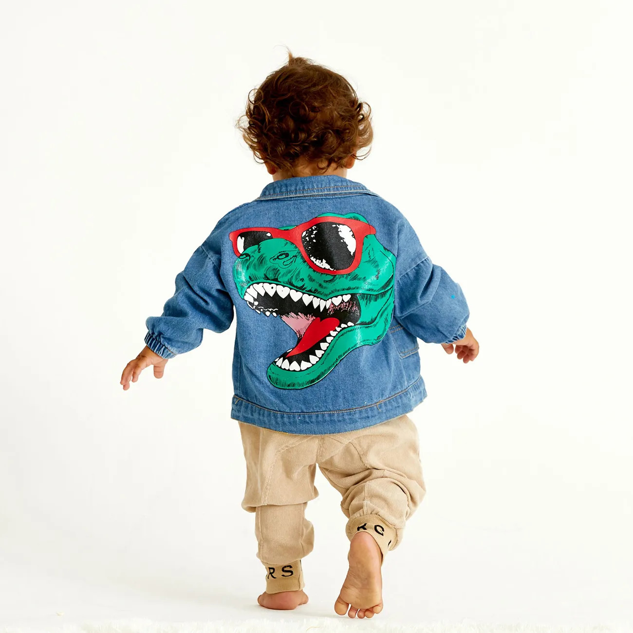 Baby / Toddler Boy Trendy Dinosaur Print Denim Jacket | PatPat