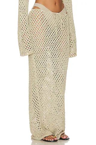 Magen Knit Maxi Skirt in Ivory | Revolve Clothing (Global)