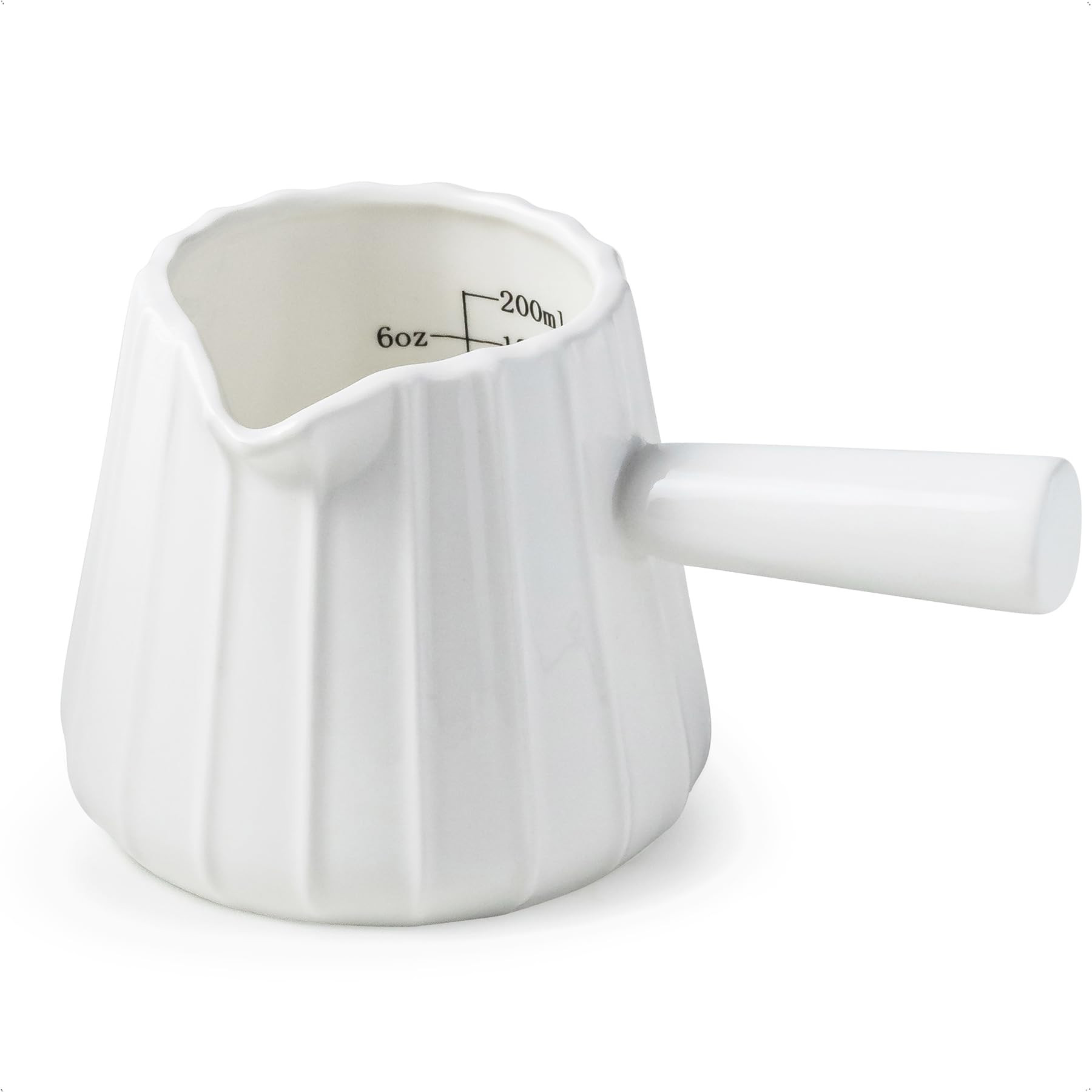 Espresso Cups Ceramic, 200ML Espresso Measuring Cup with Handle, Expresso Shots Cups with Scale, ... | Amazon (US)