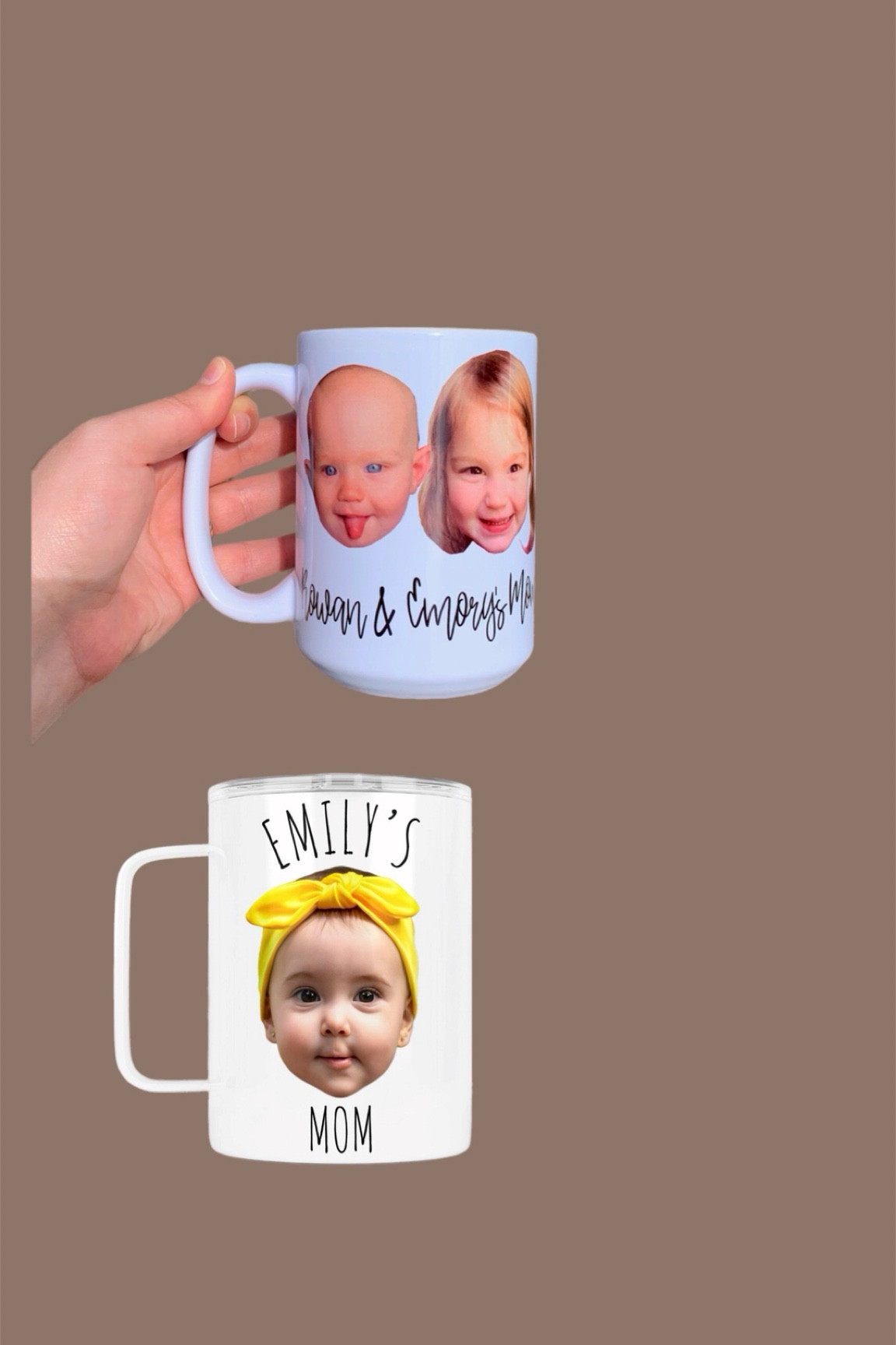 Personalized kids face coffee mug 
Father’s Day gift 