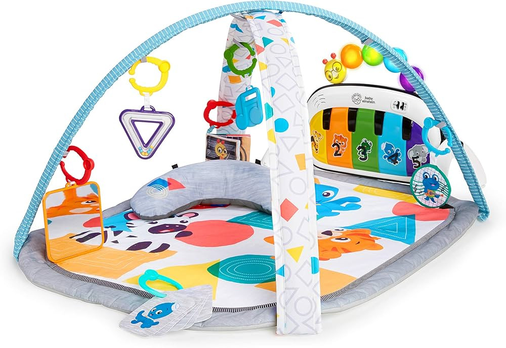 Baby Einstein 4-in-1 Kickin' Tunes Music and Language Play Gym and Piano Tummy Time Activity Mat | Amazon (US)