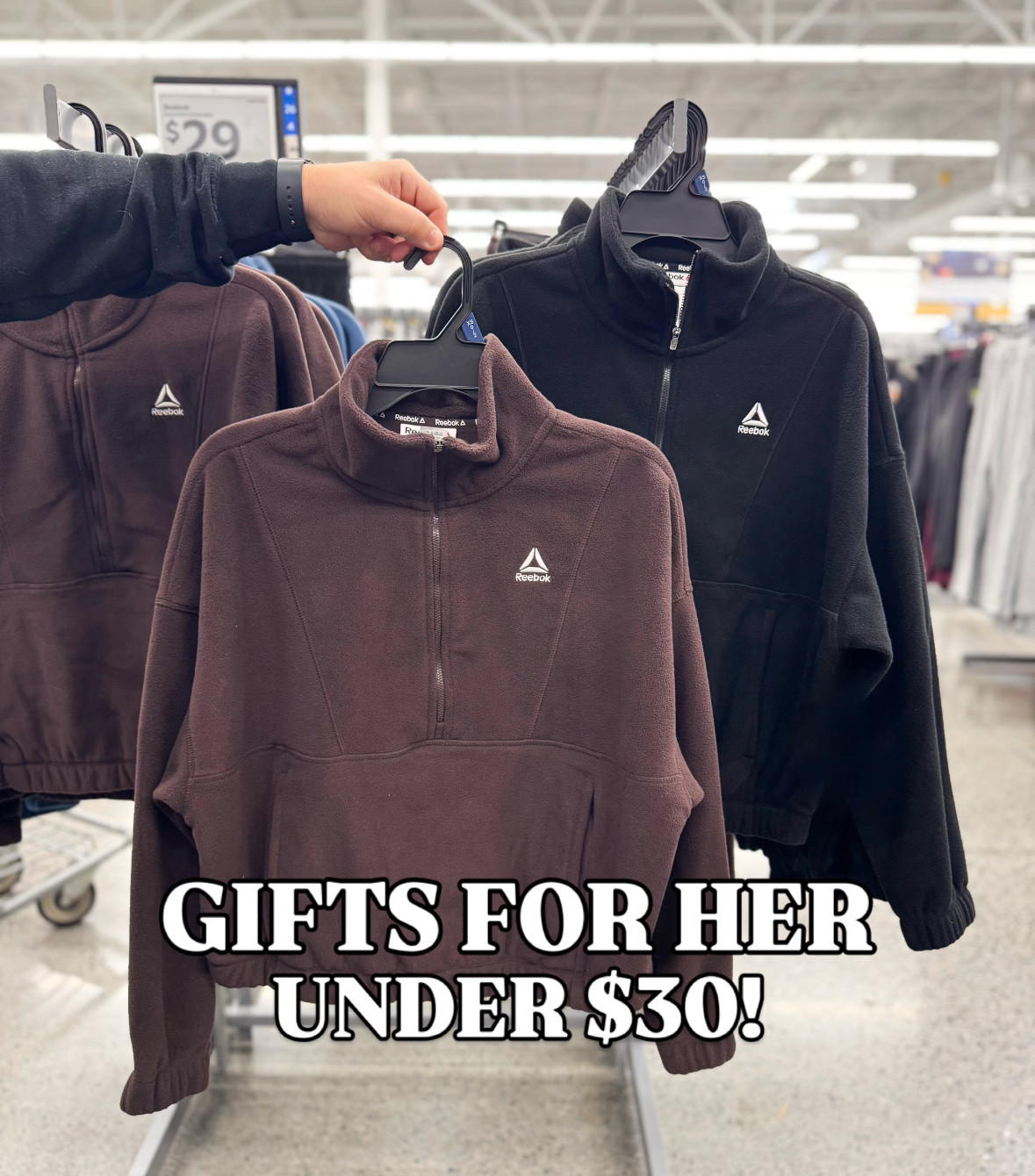 Gift idea, reebock fleece pullover, quarter zip pullover, cropped fleece, gift under $30

#LTKmomlife #LTKGiftGuide #LTKootd