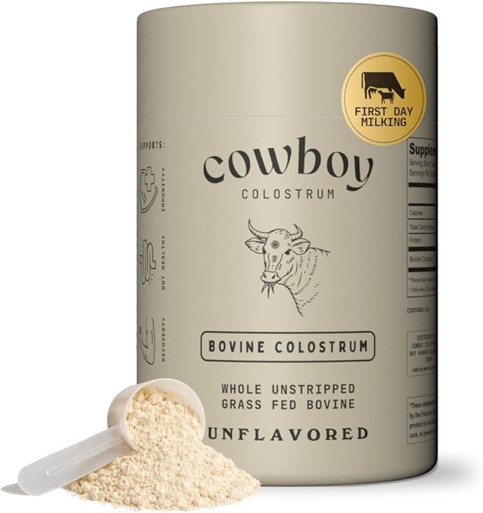 Cowboy - The Exclusive 1st Milking, Whole, Grass Fed Colostrum Supplement for Full Body Health - ... | Amazon (US)