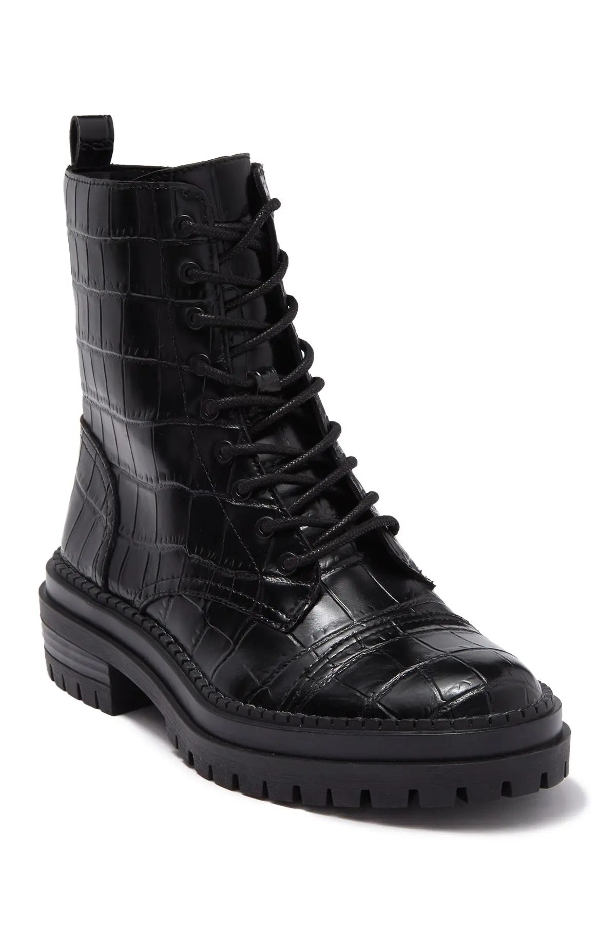 14th & Union | Olivia Croc Embossed Combat Boot | Nordstrom Rack | Nordstrom Rack