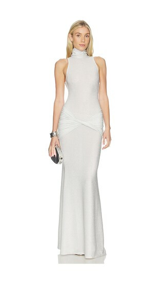 DELFI Roya Dress in Metallic Silver. - size S | Revolve Clothing (Global)