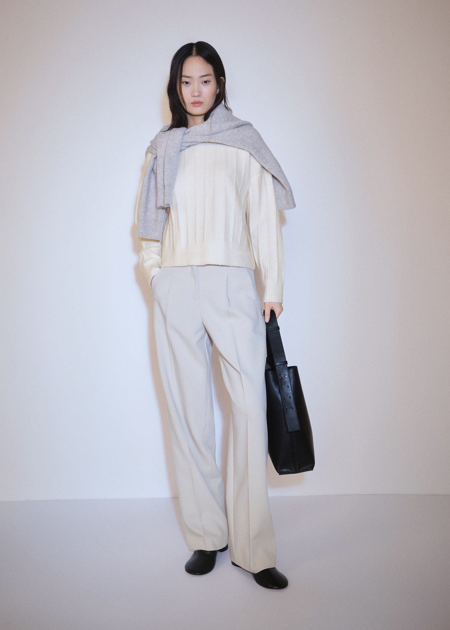 Perkins-neck knitted sweater - Women | MANGO USA | Mango (US/MX/AU)