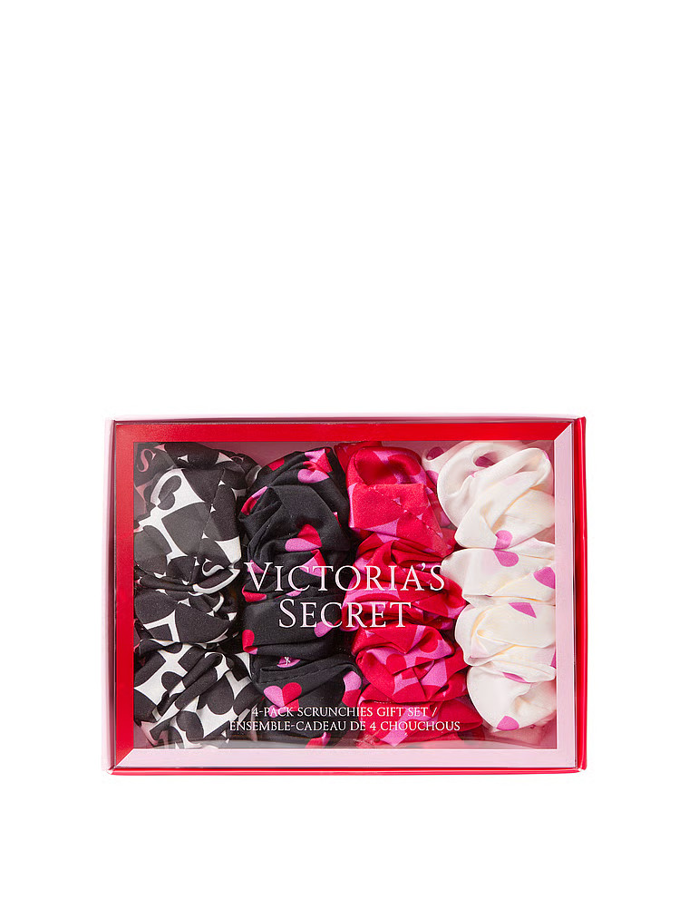 Buy 4-Pack Scrunchie Boxed Set, VDay - Order Hair Accessories online - Victoria's Secret US | Victoria's Secret (US / CA )