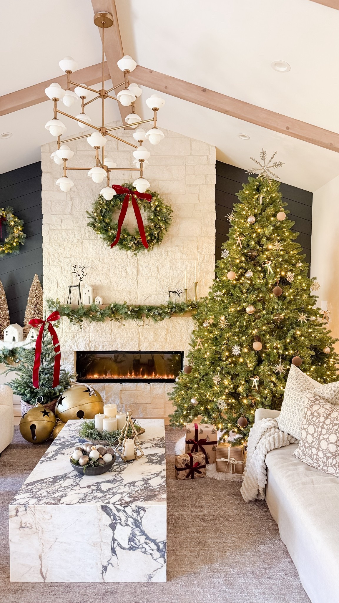 This is the first time we've gotten a "huge" tree for our living room and I'm absolutely loving it! I didn't think the room could handle a 9 foot tree but it just makes it feel more grand and luxe. We’re usually a real tree family but this one from @kingofchristmas looks so realistic that even the fake tree having hubby likes it 😂 
It’s so easy to set up, looks  realistic you would really never know it's fake. It's always difficult shopping online for trees, but this one is a winner!

#LTKHome #LTKSaleAlert #LTKHoliday