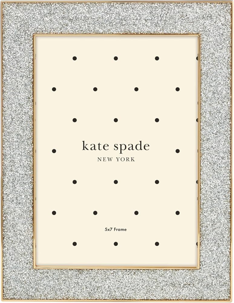 Kate Spade New York 897450 Sitting Pretty 5x7 Silver Glitter Frame | Amazon (US)