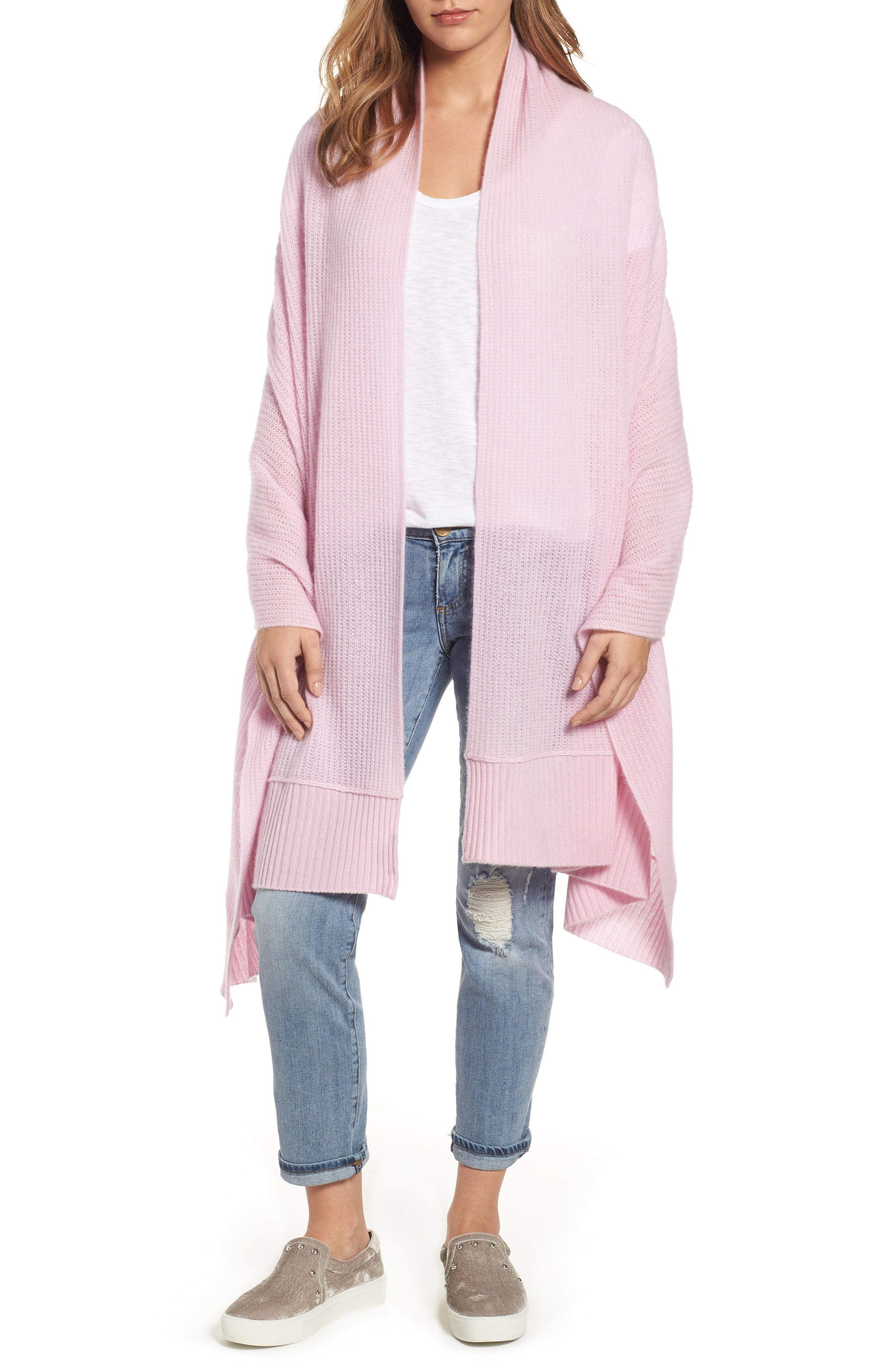 Cardigan Stitch Cashmere Wrap | Nordstrom