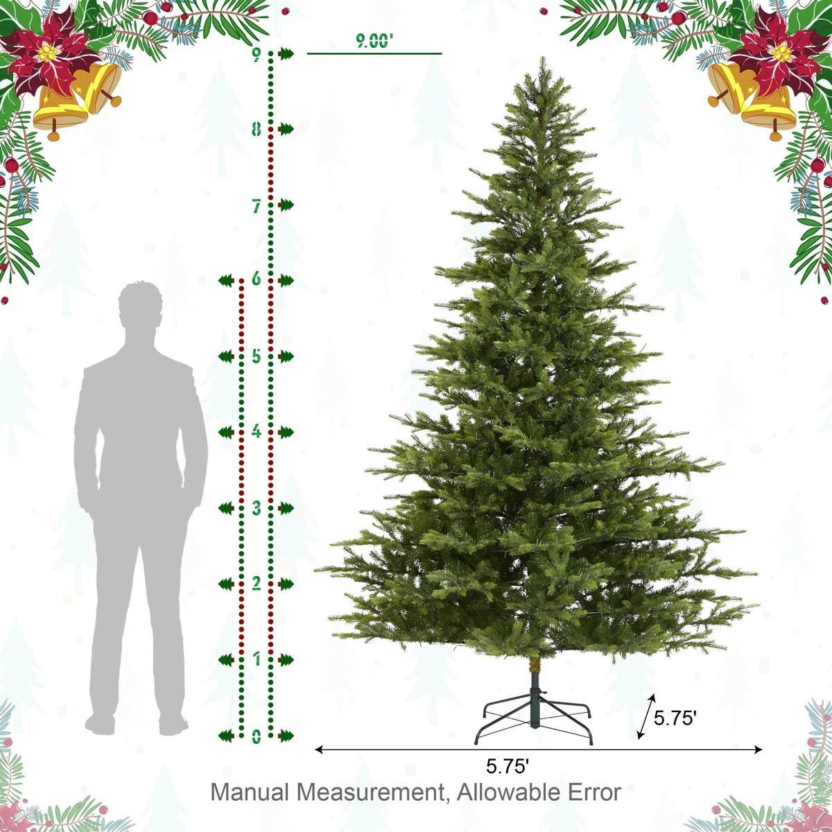 The Holiday Aisle® Leilonie Vibrant Evergreen Fir Pre-Lit Green Full Fir Artificial Christmas Tr... | Wayfair North America