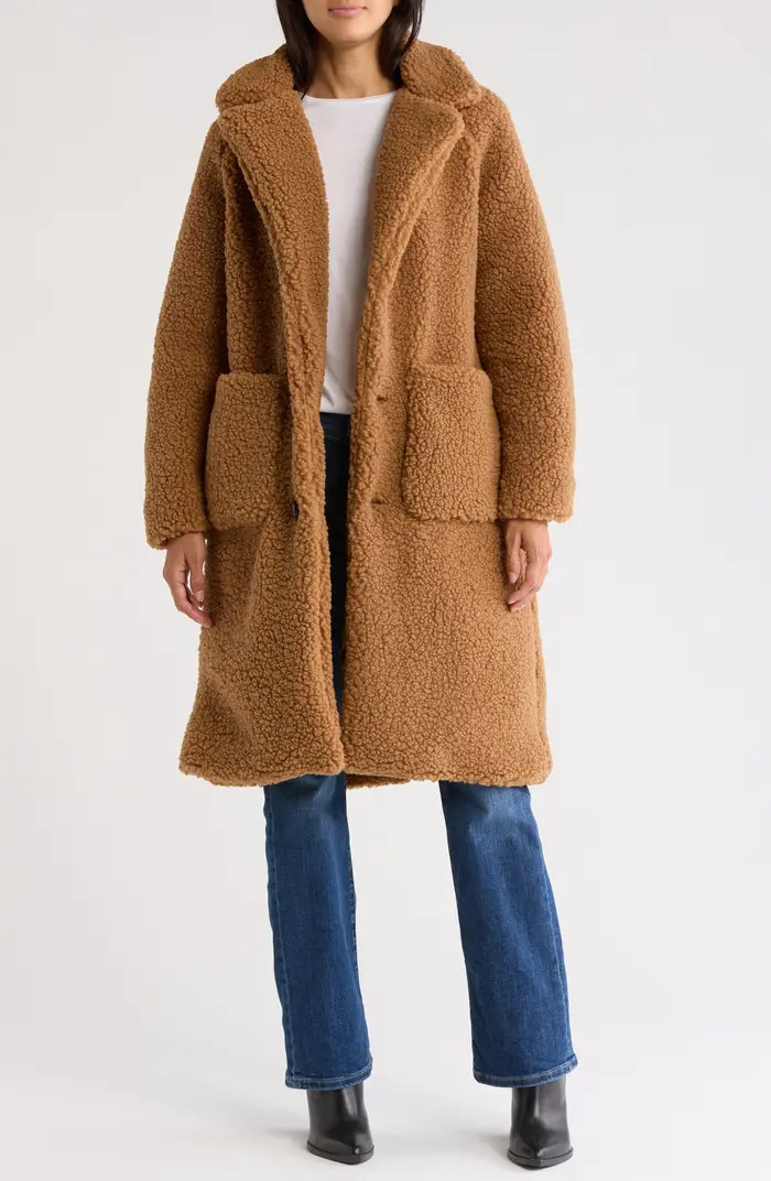 Patch Pocket Teddy Coat | Nordstrom Rack