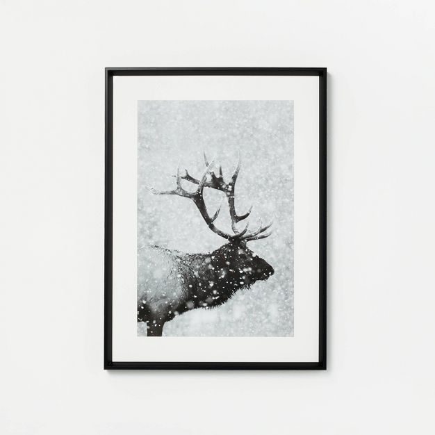 21&#34; x 28.5&#34; Snowflakes and Antlers Framed Under Plexi Poster Prints - Threshold&#8482; de... | Target