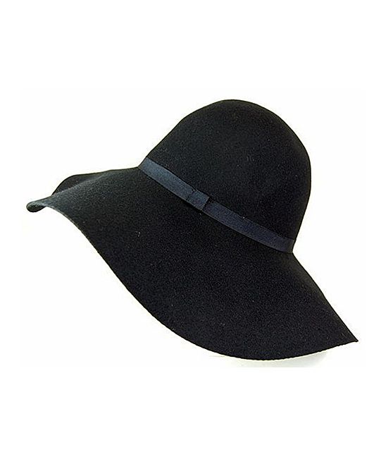 DNMC Women's Winter Hats Black - Black Floppy Wool Hat | Zulily