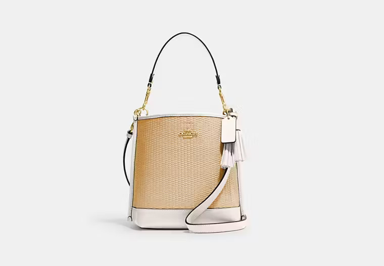Mollie Bucket Bag 22 In Straw | Coach Outlet US