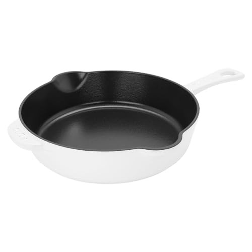 STAUB Cast Iron 8.5-inch Traditional Deep Skillet - White | Amazon (US)