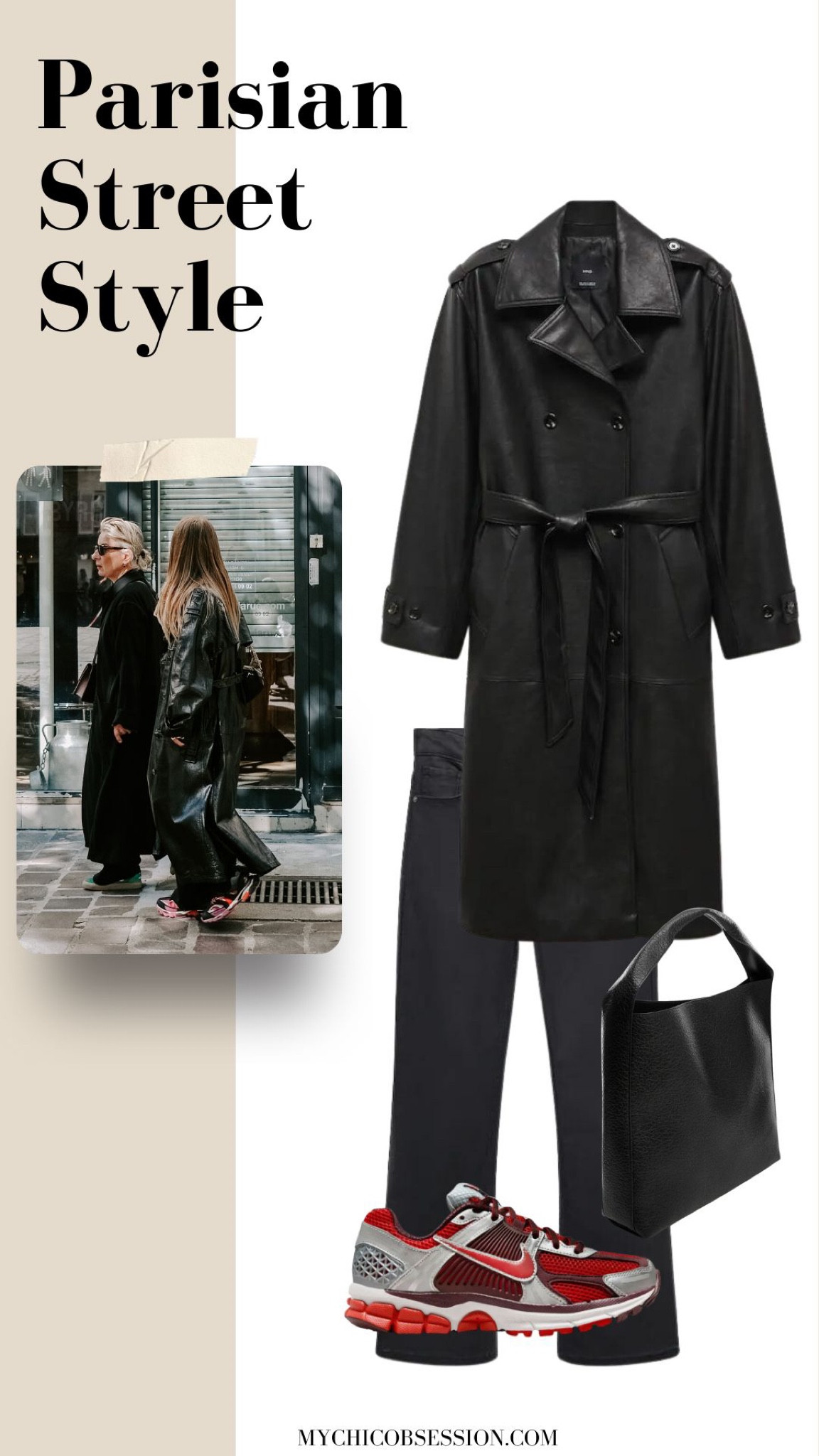This black trench is effortlessly cool for your next street style look. Pair it with black pants, a black bags, a sneaker with a pop of red for a dramatic style. 

#LTKstyletip #LTKSeasonal