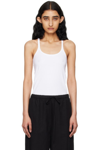 TOTEME - White Scoop Neck Tank Top | SSENSE