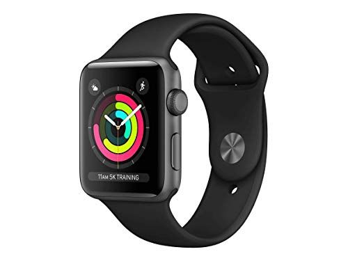 Apple Watch Series 3 (GPS, 42MM) - Space Gray Aluminum Case with Black Sport Band (Renewed) | Walmart (US)
