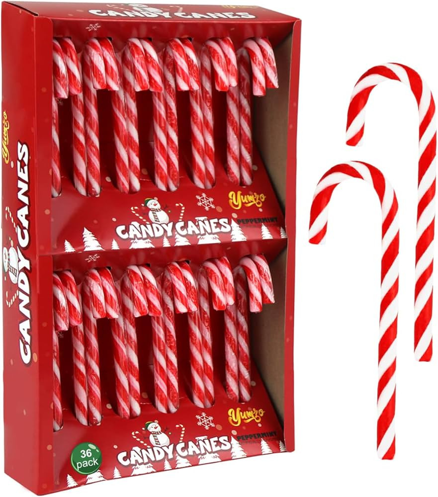Christmas Candy Canes Classic Red and White Peppermint Flavor for Holiday Family Indulgement - Bu... | Amazon (US)