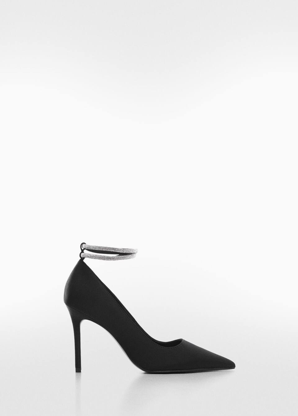 Heeled shoes with rhinestone strap -  Women | Mango United Kingdom | MANGO (UK)