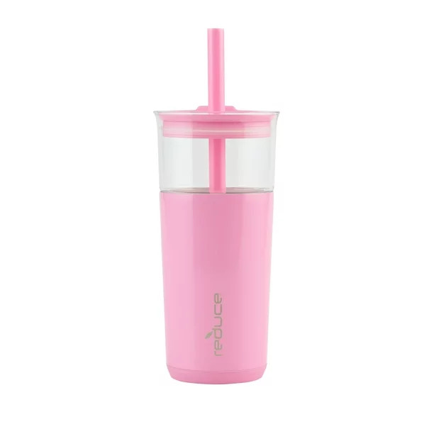 Reduce Aspen Vacuum Insulated Stainless Steel Glass Tumbler with Lid and Straw, Peony, 20 oz. | Walmart (US)