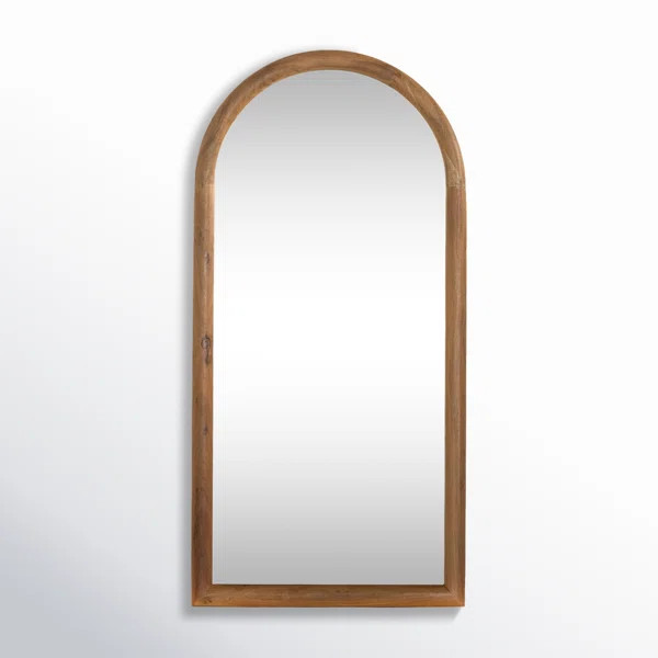 Aubria Wood Flat Floor Mirror | Wayfair North America