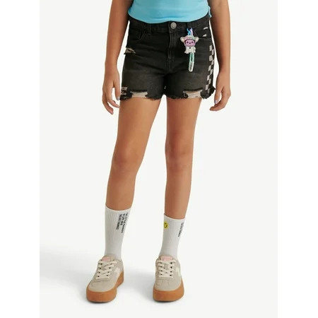 Justice Girl's NASCAR X Justice Collab Denim Short, Sizes XS - XLP, Slim & Plus | Walmart (US)