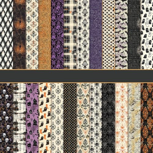 Halloween Scrapbook Papers Pad 6×6 , 24 Sheets Double-Sided Vintage Gingham Patterned Decrative paper junk journal supplies for Halloween DIY Craft journaling supplies crafting Photo Album. | Amazon (US)