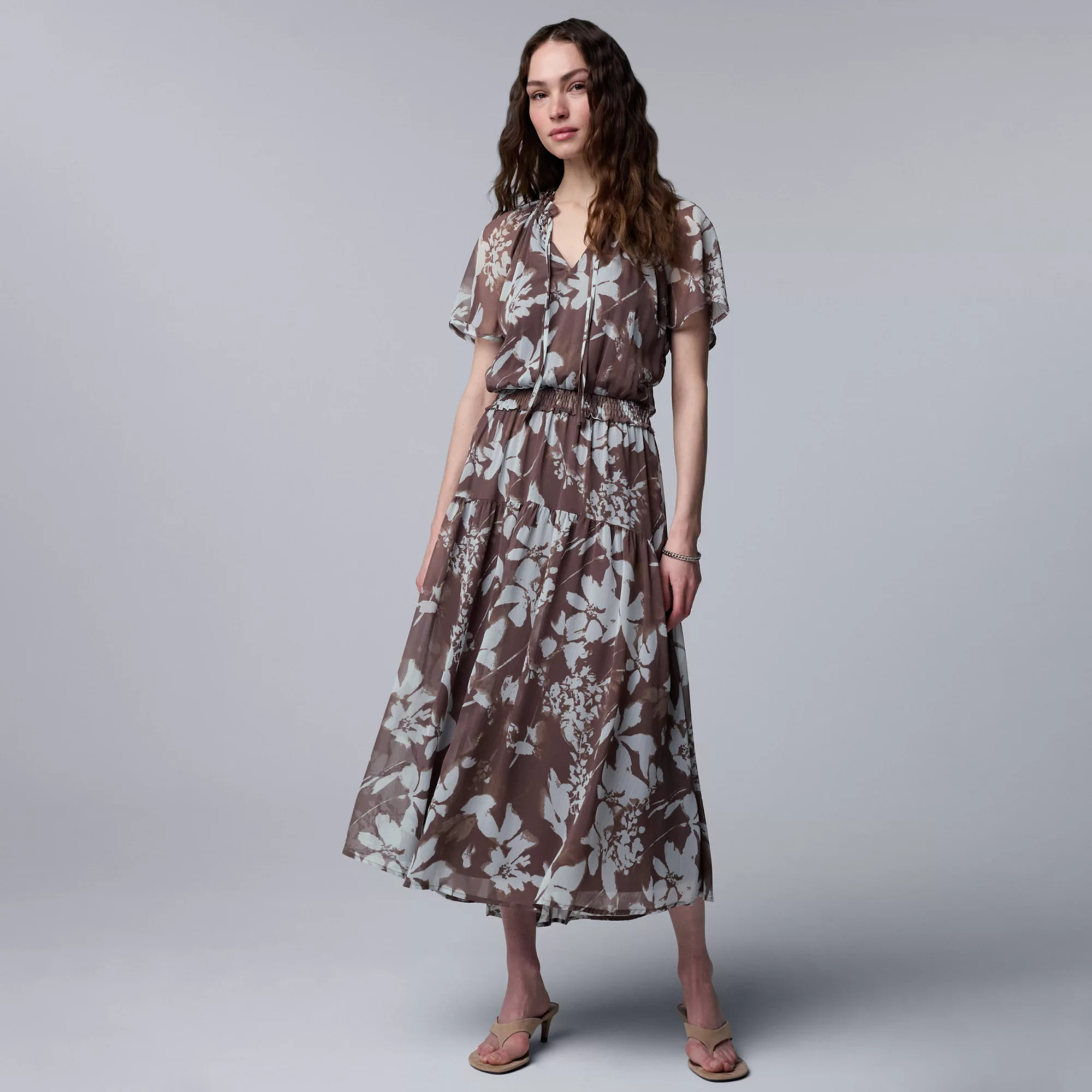 Women's Simply Vera Vera Wang Flowy Maxi Dress | Kohl's